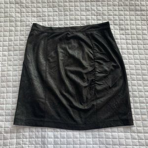 Free People Black Suede Mini Skirt